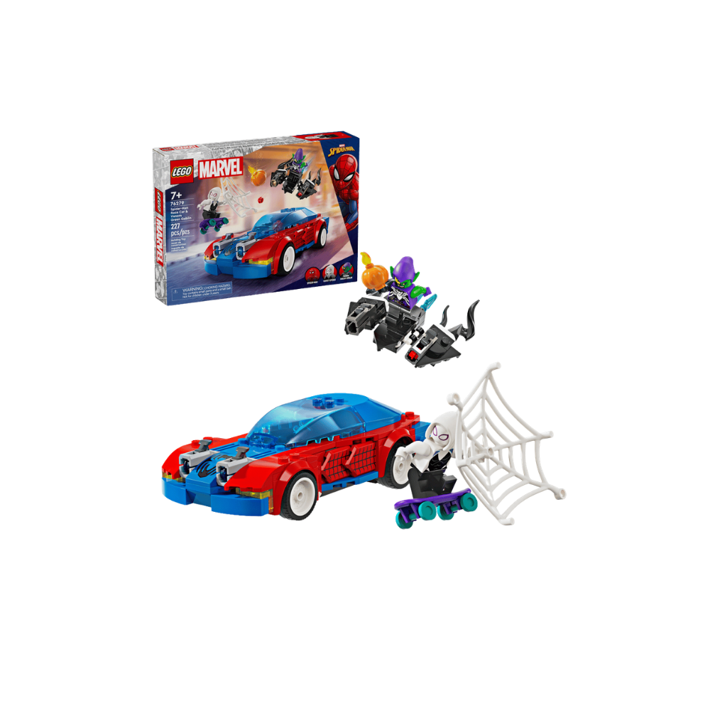 Spider-Man Race Car & Venom Green Goblin 76279